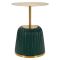 Tavolino da Salotto oro Verde Forma Rotondo Colore Ripiano oro 43x35x43h cm, Materiale Struttura in Plastica - Kep