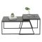 Tavolino da salotto rettangolare antracite e nero 88x50x38h cm - Tavo