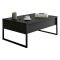 Tavolino da salotto rettangolare antracite e nero 90x60x40h cm - Lavinia