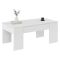 Tavolino da salotto rettangolare bianco lucido 100x45x50h cm - Almas