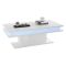 Tavolino da salotto rettangolare bianco lucido 100x55x42h cm facile da pulire - Aboronzi