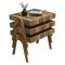 Tavolino da salotto rettangolare noce 53x40x64h cm - Strembo