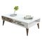 Tavolino da salotto rettangolare noce e bianco 105x34x60h cm - Mansuk