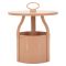 Tavolino da Salotto Rosa Forma Rotondo Colore Ripiano Rosa 46x54x46h cm, Materiale Piano in Plastica - Inle