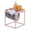 Tavolino da Salotto Rosa Portariviste 2 Vani 35x40x35h cm, Forma Rettangolare - Limana