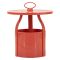 Tavolino da Salotto Rosso Forma Rotondo Colore Ripiano Rosso 46x54x46h cm, Materiale Piano in Plastica - Inle