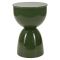 Tavolino da Salotto Verde Forma Rotondo Colore Ripiano Verde 33x50x33h cm, Materiale Piano in Metallo - Gorkha