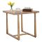 Tavolino rustico quadrato 4 posti oro e marrone 80x80cm - Kazimir