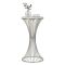 Tavolino salotto circolare argento 40x40x79h cm base intrecciata - Merli
