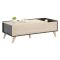 Tavolino salotto rettangolare antracite e rovere 99x60x41h cm con scaffale - Alexius
