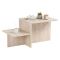 Tavolino salotto rettangolare beige 80x40x40h cm - Varian