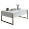 Tavolino salotto rettangolare bianco e oro 90x60x40h cm - Lavinia