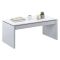 Tavolino salotto rettangolare bianco lucido 102x43x50h cm - Adrina
