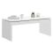 Tavolino salotto rettangolare bianco lucido 102x50x43h cm con portaoggetti - Audi