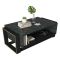 Tavolino salotto rettangolare nero e oro 106x60x40h cm - Gigliola