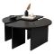 Tavolino salotto rotondo nero 90x90x41h cm - Tairn