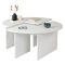 Tavolino soggiorno circolare bianco 90x90x41h cm - Tairn