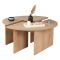 Tavolino soggiorno circolare quercia 90x90x41h cm - Tairn