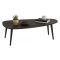 Tavolino soggiorno ovale antracite 115x50x38h cm - Eugenia