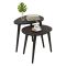 Tavolino soggiorno ovale antracite 50x33x52h cm - Janequeo