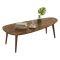 Tavolino soggiorno ovale noce 115x50x38h cm - Eugenia