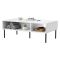Tavolino soggiorno rettangolare bianco 110x60x40h cm - Enemonzo
