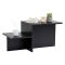 Tavolino soggiorno rettangolare nero 80x40x40h cm - Varian
