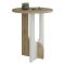 Tavolino soggiorno rettangolare rovere e bianco 40x40x47h cm - Bret