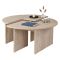 Tavolino soggiorno rotondo beige 90x90x41h cm - Tairn