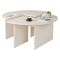 Tavolino soggiorno rotondo bianco larice 90x90x41h cm - Tairn