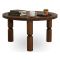Tavolino soggiorno rotondo noce 70x70x40h cm - Victorien