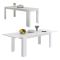 Tavolo allungabile 8-10 posti 140-190x90cm bianco anticato - Arizon