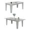 Tavolo Allungabile Grigio Cemento Allungabile Meccanismo Estensione Allunga Centrale 220x88x78h cm, Lunghezza Massima 220 cm - Sassetta