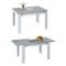 Tavolo allungabile minimal 6-8 posti 140-190x90cm cemento e bianco - Abudula