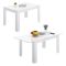 Tavolo allungabile moderno 6-8 posti 140-190x90cm bianco lucido - Dencio
