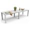 Tavolo da esterno allungabile 8-12 posti 147-294x90cm bianco - Brossard
