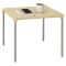 Tavolo da Esterno Beige 4 Posti Tavolo Tavolo Fisso Quadrato 75x75x72h cm, Lunghezza Massima 75 cm Made in Italy - Brownstown