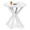 Tavolo da Esterno Bianco 2 Posti Tavolo Tavolo Rotondo Fisso 70x70x72h cm, Lunghezza Massima 70 cm Made in Italy - Lorwood