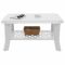 Tavolo da Esterno Bianco 4 Posti Tavolo Tavolino 90x60x46h cm, Forma Rettangolare