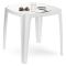 Tavolo da Esterno Bianco 4 Posti Tavolo Tavolo da Esterno Fisso 75x75x72h cm, Lunghezza Massima 75 cm Made in Italy - Smithport