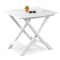 Tavolo da Esterno Bianco 4 Posti Tavolo Tavolo Pieghevole Rettangolare 79x72x70h cm, Lunghezza Massima 79 cm Made in Italy - Ruthton