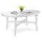 Tavolo da Esterno Bianco 6 Posti Tavolo Tavolo da Esterno Fisso 165x110x72h cm, Lunghezza Massima 165 cm Made in Italy - Simmsville