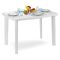 Tavolo da Esterno Bianco 6 Posti Tavolo Tavolo da Esterno Rettangolare 101x68x72h cm, Lunghezza Massima 101 cm Made in Italy - Pinedale