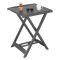 Tavolo da Esterno Nero Antracite 2 Posti Lunghezza Massima 50 cm 60x47x65h cm, Finitura Effetto Liscio Made in Italy - Ohatchee