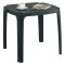 Tavolo da Esterno Nero Antracite 4 Posti Lunghezza Massima 75 cm 75x75x72h cm, Finitura Effetto Liscio Made in Italy - Smithport