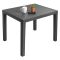 Tavolo da Esterno Nero Antracite 4 Posti Lunghezza Massima 78 cm 78x65x72h cm, Finitura Effetto Rattan Made in Italy - Cobbtown