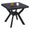 Tavolo da Esterno Nero Antracite 4 Posti Lunghezza Massima 79 cm 79x79x72h cm, Finitura Effetto Liscio Made in Italy - Normandy