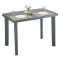 Tavolo da Esterno Nero Antracite 6 Posti Lunghezza Massima 101 cm 101x68x72h cm, Finitura Effetto Liscio Made in Italy - Pinedale