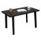 Tavolo da Esterno Nero Antracite 6 Posti Lunghezza Massima 126 cm 126x76x72h cm, Finitura Effetto Liscio Made in Italy - Ozello