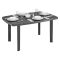 Tavolo da Esterno Nero Antracite 6 Posti Lunghezza Massima 137 cm 137x85x72h cm, Finitura Effetto Liscio Made in Italy - Greggs